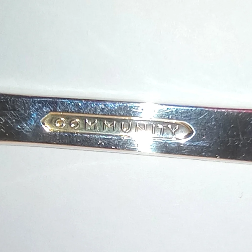 Oneida Coronation Community Art Deco 1936 Silverplate Serving Spoon Size 8 1/2